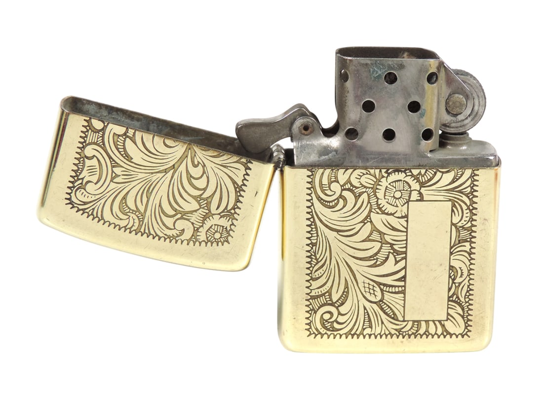 ZIPPO Cigarette Lighter, embossed ZIPPO Bradford PA IV, flint wheel spins freely, gold tone w/e... (1 of 3)