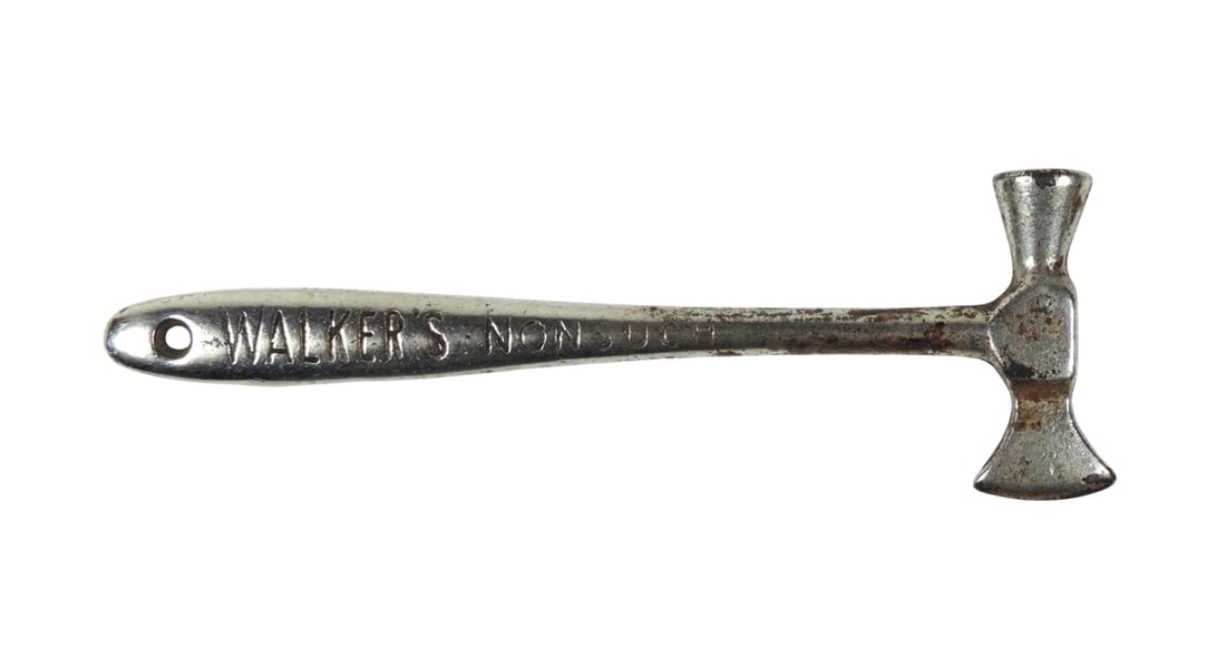 Walker's Nonsuch Toffee Hammer, used for breaking toffee into smaller pieces, c. mid 1900s, Nonsuch: Walker's Nonsuch Toffee Hammer, used for breaking toffee into smaller pieces, c. mid 1900s, Nonsuch is a British toffee maker, Exc cond, L 7 in.