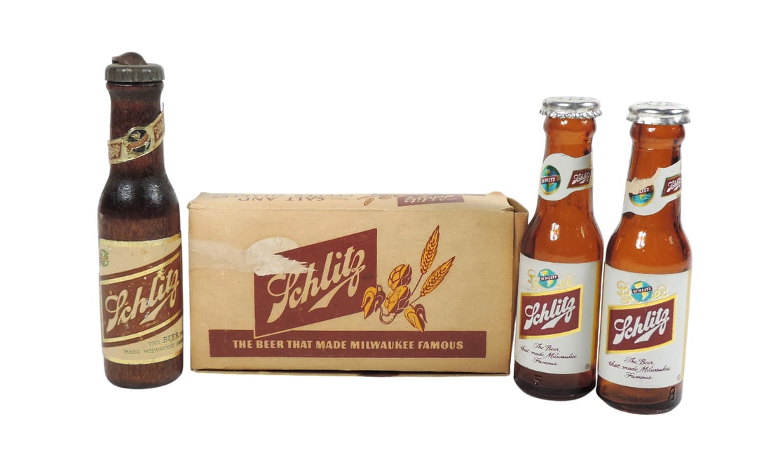 Breweriana Schlitz S&P Shaker & Opener (2), Schlitz S&P Shakers, c.1957, Jos. Schlitz Brewing Co.... (1 of 1)