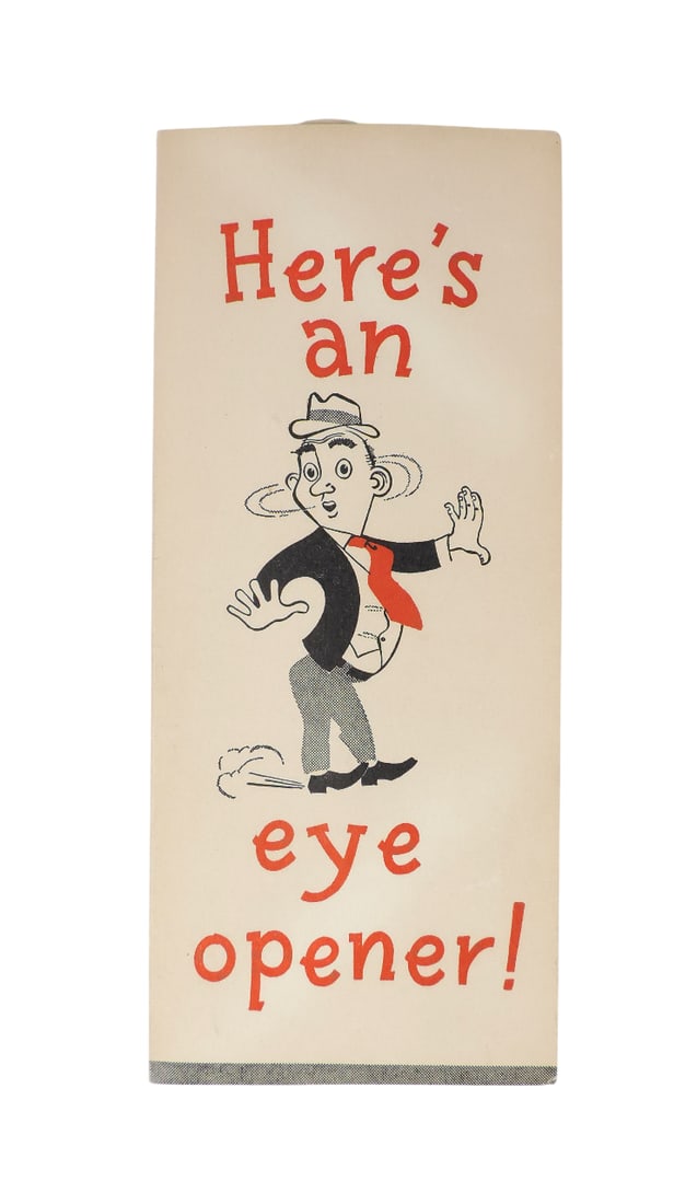 Coca-Cola "Ellen, The Eye Opener" Mail Opener, Designed by Elvgren, orig diecut cardstock card w/...: Coca-Cola "Ellen, The Eye Opener" Mail Opener, Designed by Elvgren, orig diecut cardstock card w/plastic nude, B&B Remembrance Advertising, St. Paul, MINN, c.1950s, Exc cond, H 8.5 x W 3.5 in (folded)