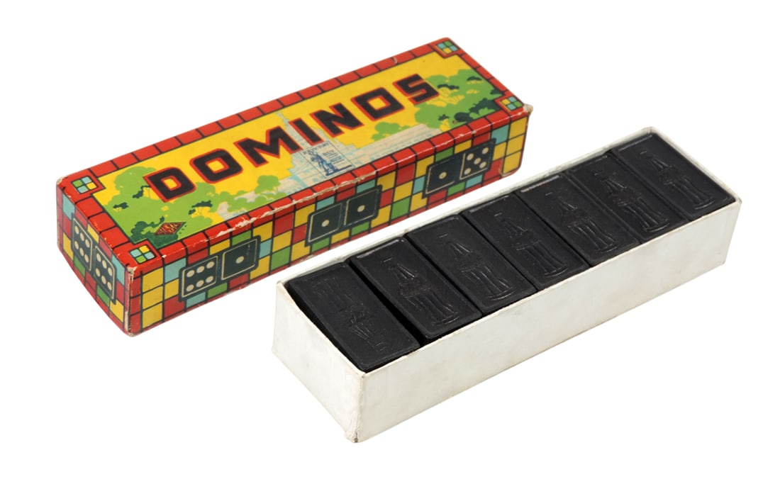 Coca-Cola Dominos, by Halsam, featuring US Capitol Building design, double six set w/28 tiles, ti... (1 of 1)