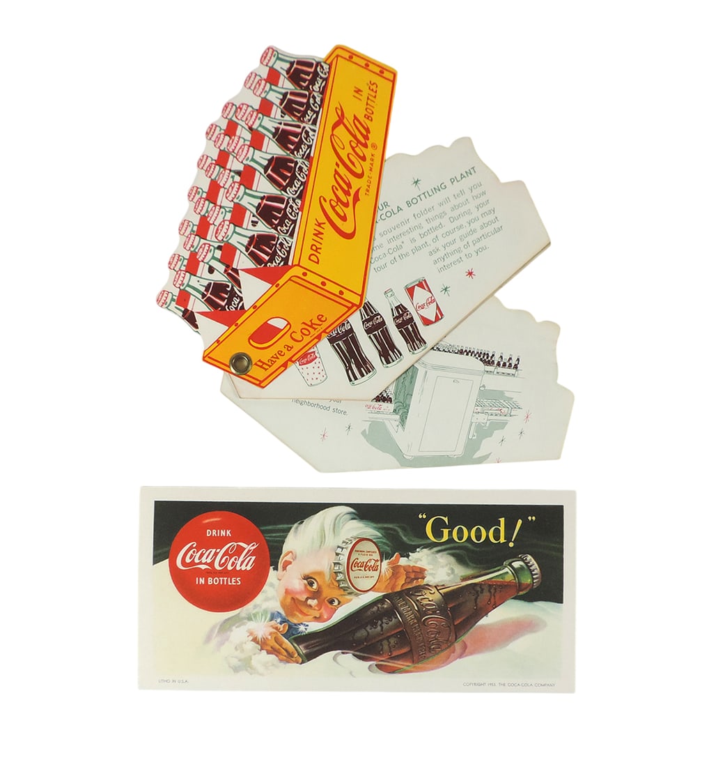 Coca-Cola Blotter & Booklet (2), Coca-Cola bottling plant souvenir tour guide booklet, diecut car... (1 of 2)