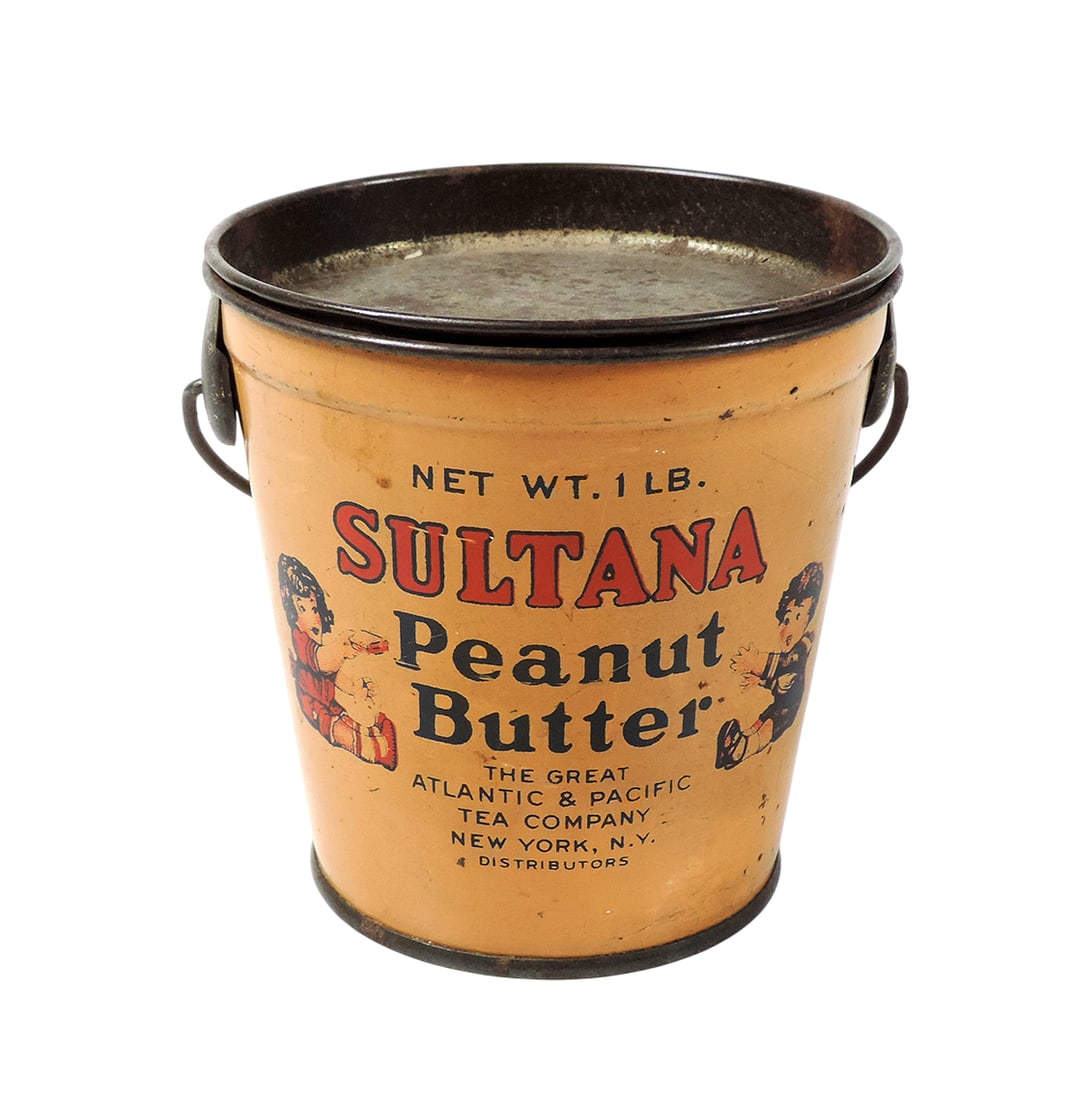 Country Store SULTANA Peanut Butter Pail, The Great Atlantic & Pacific Tea Co., New York, NY-USA ... (1 of 3)