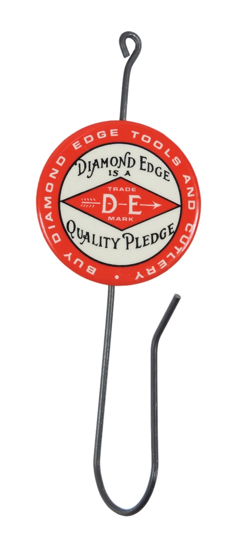 Diamond Edge Bill Hook, "Buy Diamond Edge Tools & Cutlery", celluloid/metal, c. early 1900s, Exc ... (1 of 1)