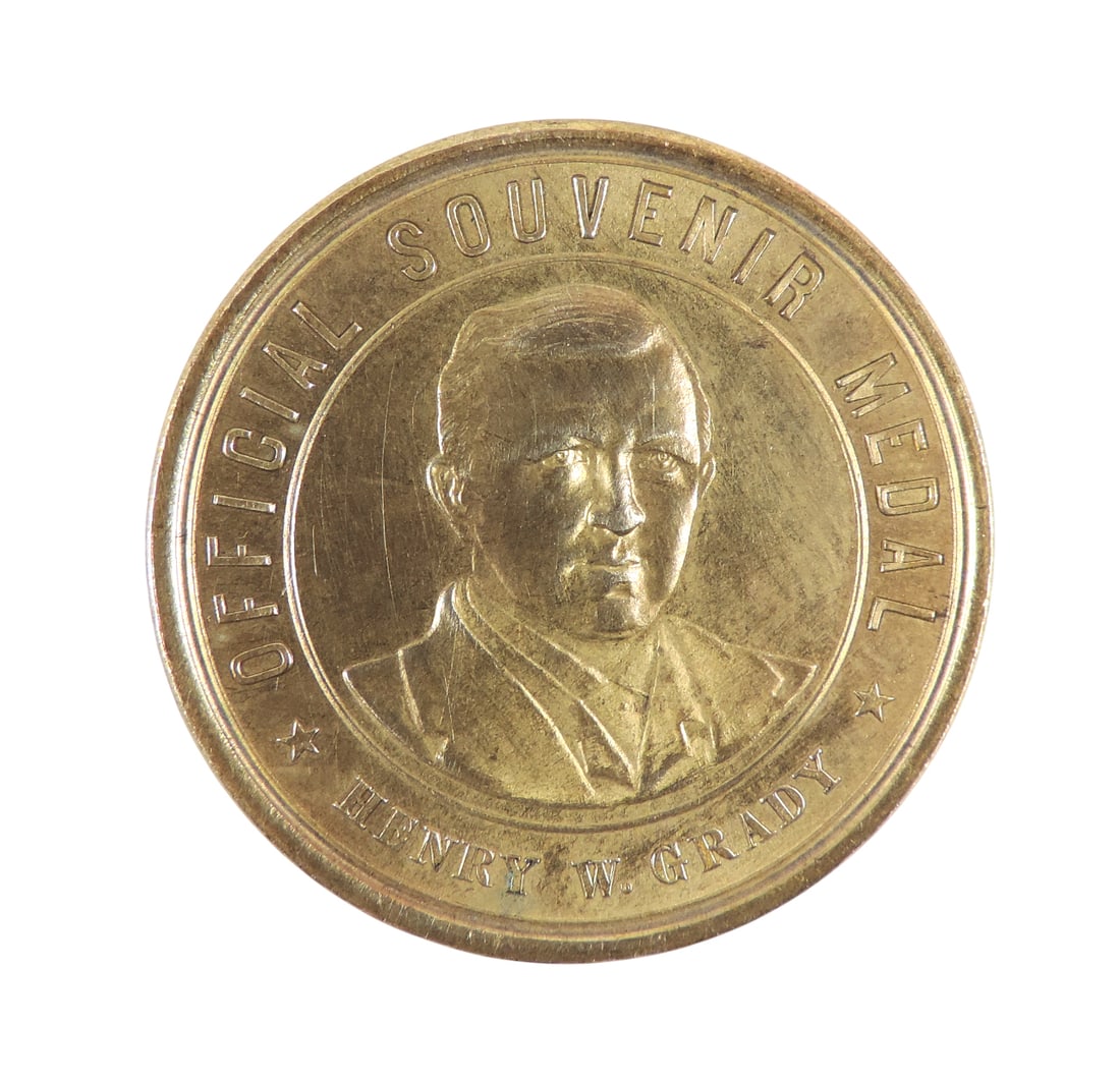 Commemorative Coin, 1895 Cotton State and International Expositions-Atlanta, embossed Official So...: Commemorative Coin, 1895 Cotton State and International Expositions-Atlanta, embossed Official Souvenir Medal Henry W. Grady, designed by Philip Martinez & struck at the US Mint in Philadelphia, the m