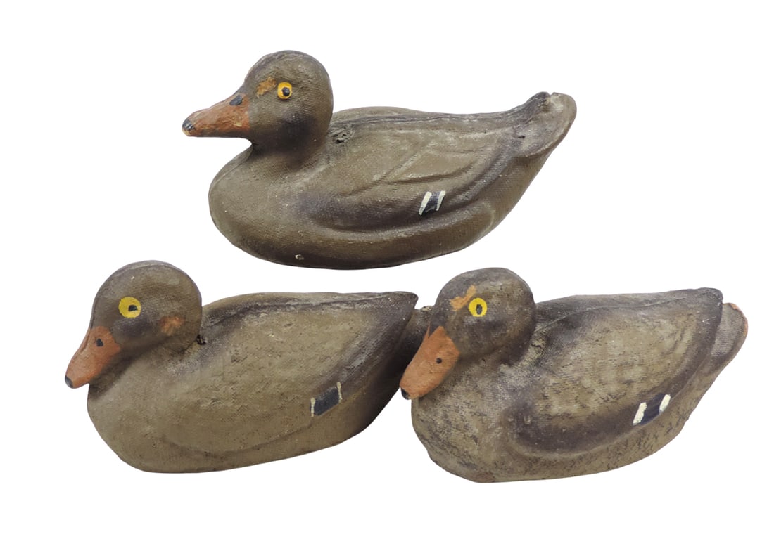Duck Decoys (3), Miniature/Salesman Samples, Made by Carry-Lite Decoys-Milwaukee, Wis., hand pain... (1 of 2)