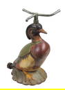 Duck Lawn Sprinkler, Wood Duck, embossed NUYDEA, Patent D-8309, cast iron w/brass fittings for hose