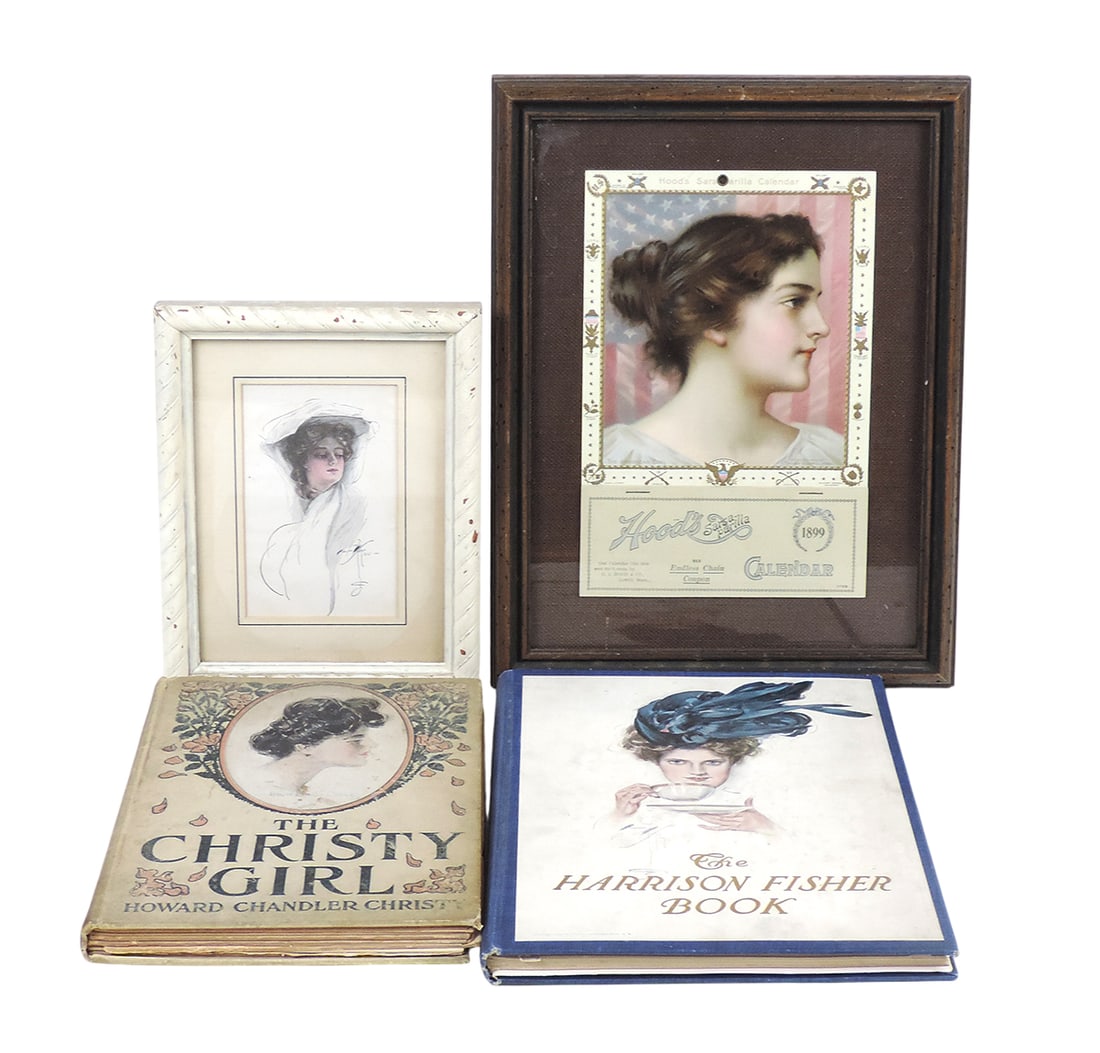 Victorian Era Framed Prints/Books (4), The Christy Girl, Drawing by Howard Chandler Christy, deco... (1 of 3)