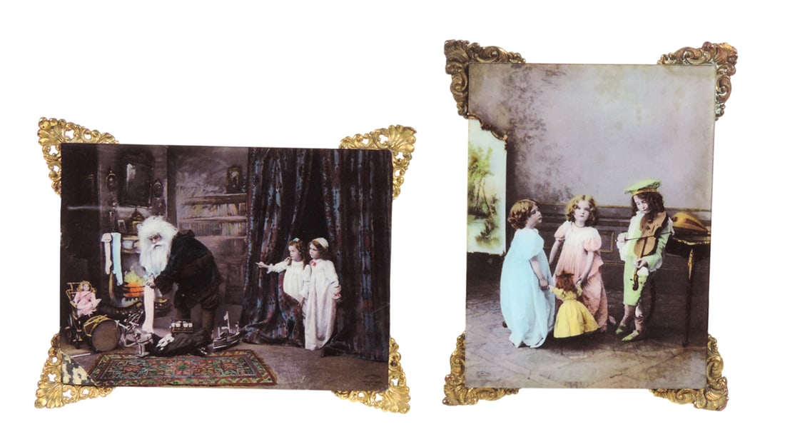 Victorian Chromolithograph Prints (2), ©1899 & 1900 The Ullman Mfg Co., New York-USA, print beh (1 of 1)