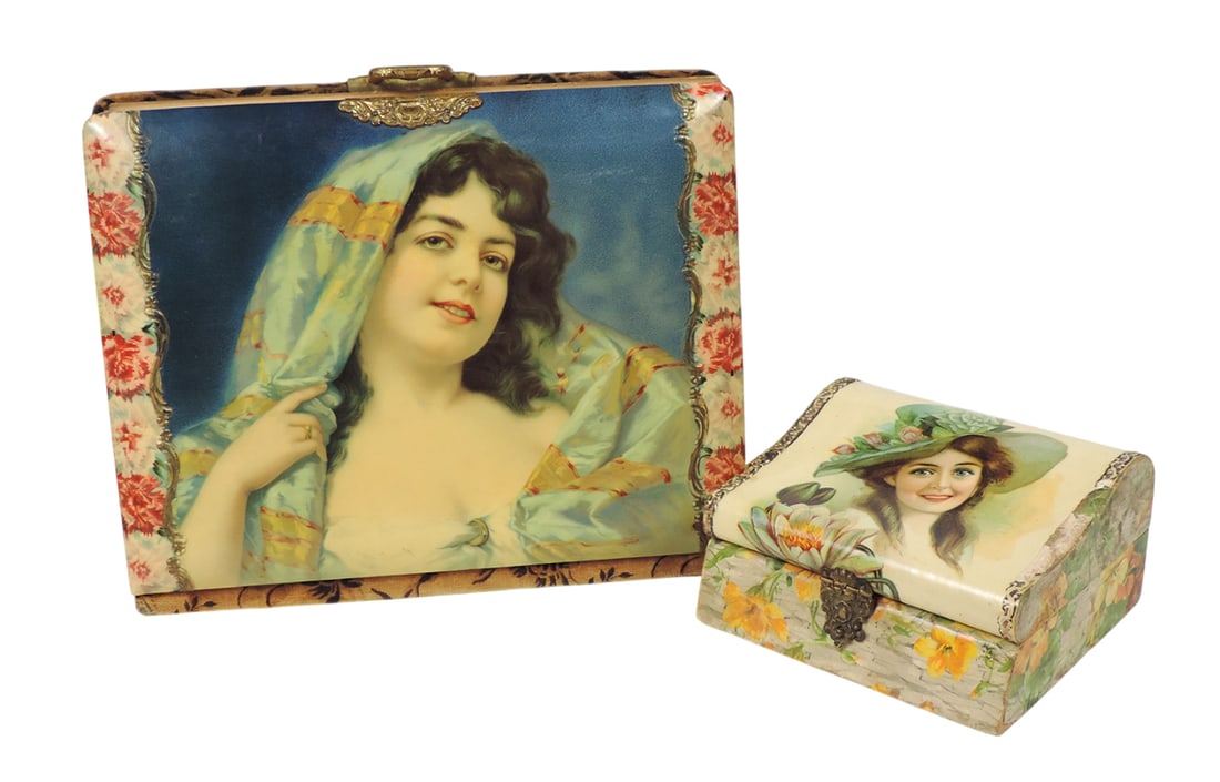 Victorian Cabinet Card Album & Dresser Box, 12 heavy cardstock pgs filled w/5 Carte de visites (C... (1 of 5)