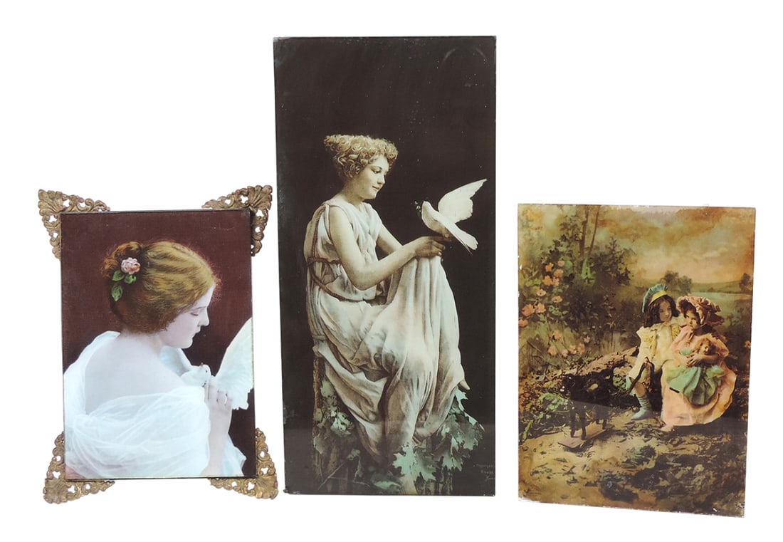 Victorian Lithograph Prints (3), Chromolithograph, includes Lady/Child, ©1898 The Ullman Mfg Co (1 of 1)