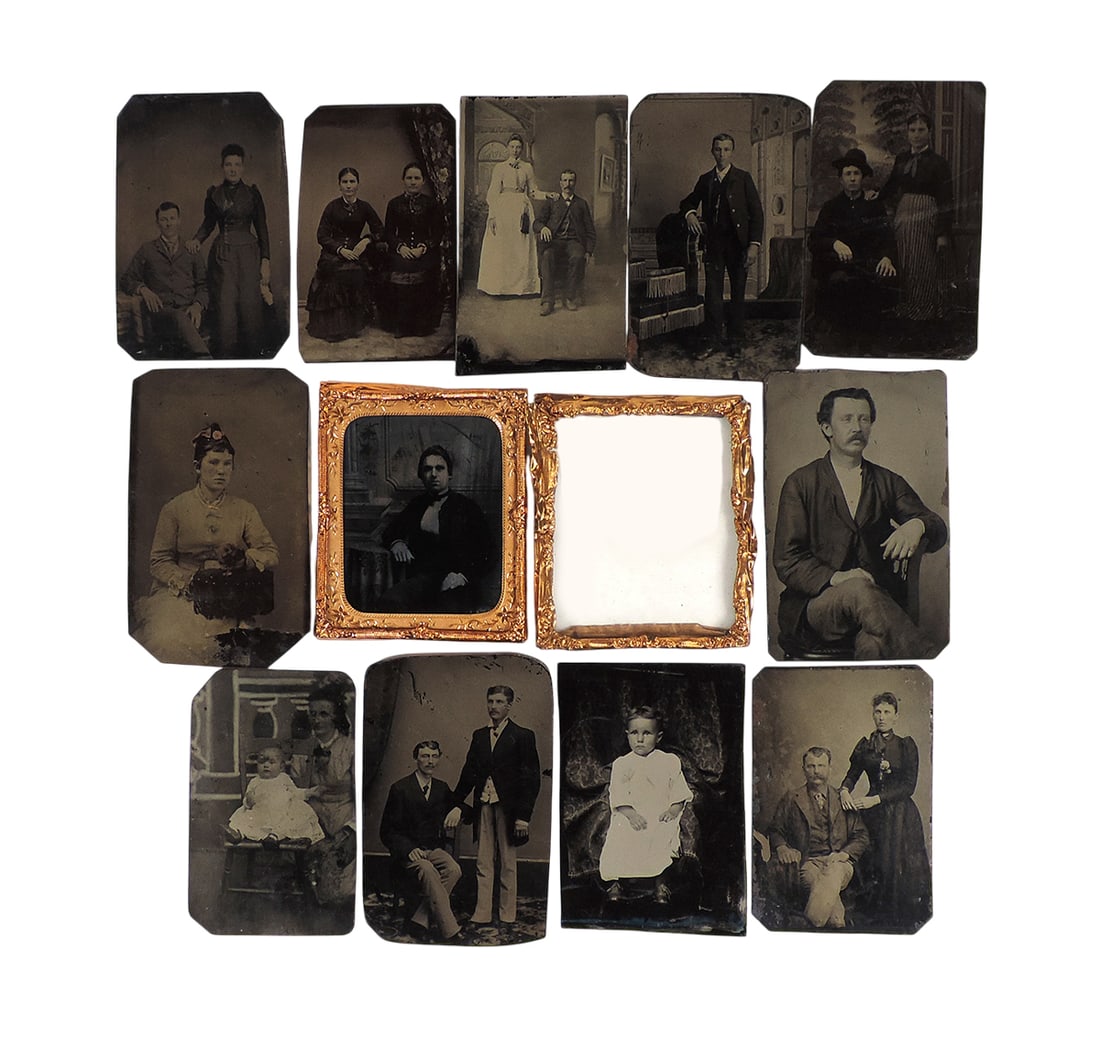 Tintype Photographs (12), tintype photography process is where an image is created on a thin shee... (1 of 1)