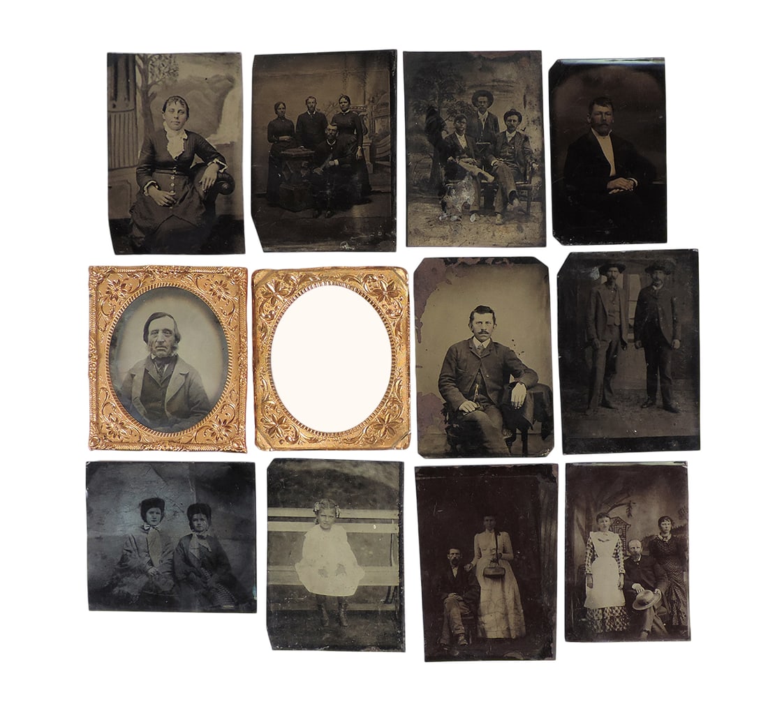 Tintype Photographs (12), tintype photography process is where an image is created on a thin shee... (1 of 1)