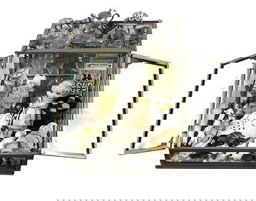 Bisque & Porcelain Dolls, Decorative Display Case & Dollhouse Miniatures Dishes (35), Display cas... (1 of 4)