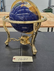 Globe with compass in Brass display frame. NIB