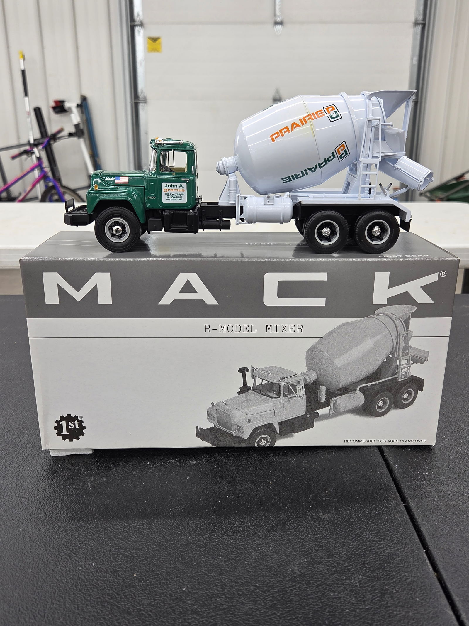 Diecast Toy, Mack R Model Mixer. "John A Oremus" - PRAIRIE. First Gear NIB (1 of 1)