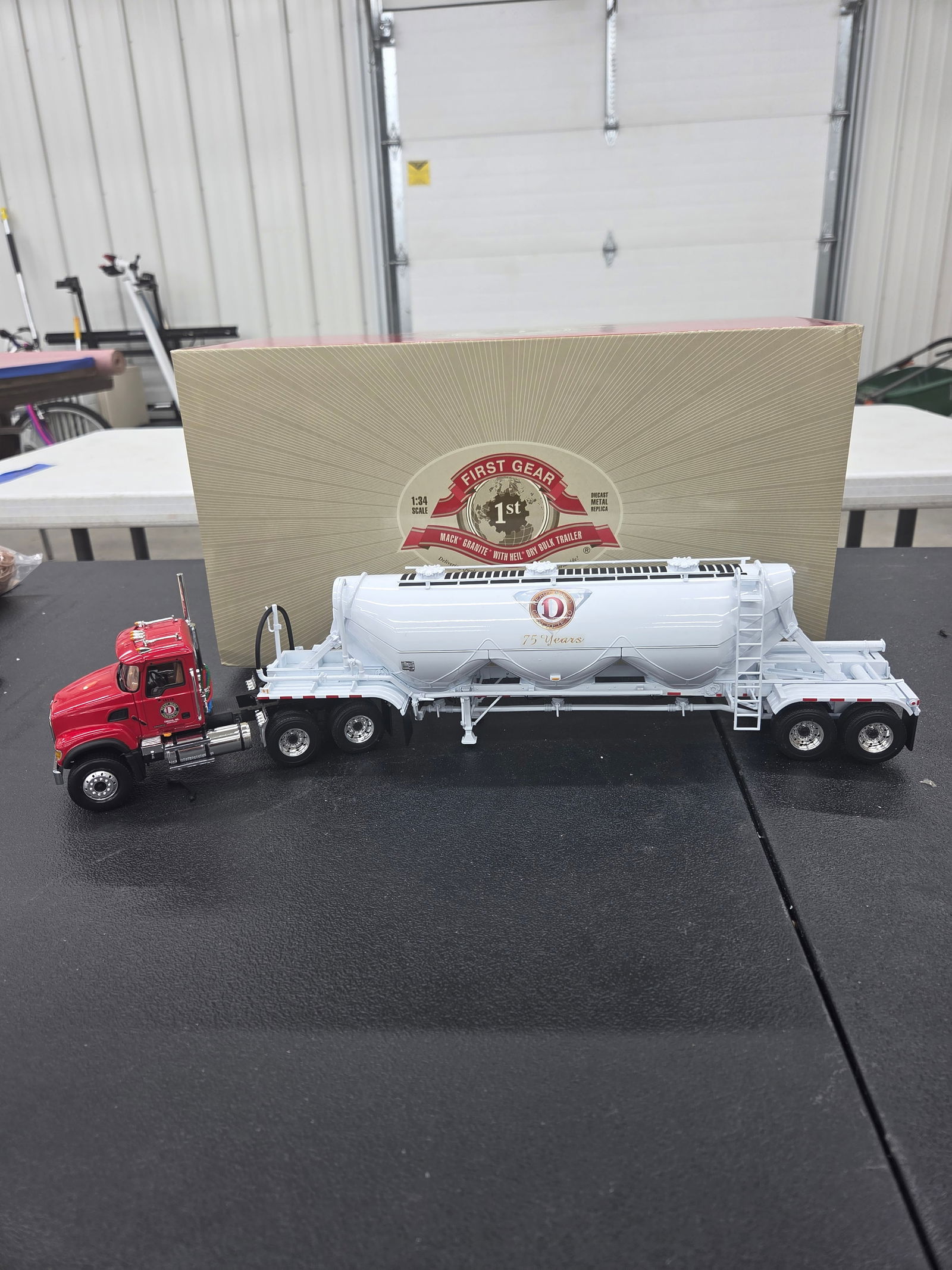 Diecast Toy, - First Gear. Mack Granite with HEIL Dry Bulk Trailer (Ready Mixed Concrete CO. 75: Diecast Toy, - First Gear. Mack Granite with HEIL Dry Bulk Trailer (Ready Mixed Concrete CO. 75 Years) NIB