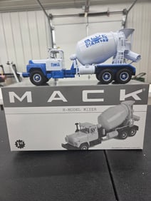 Diecast Toy, First Gear. Mack R-Model Mixer (Blue Diamond) NIB