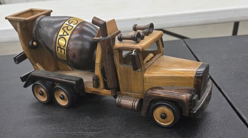 Wooden Cement Mixer Truck Model "GRACE" VG Cond.