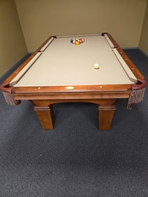 Pool Table 8 ft by 4.5 ft "Olhausen" Table. the Best in billiards featuring Accu-Fast cushions.