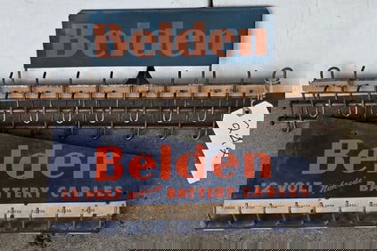 Belden Battery Cable Racks (2) Fair Cond.