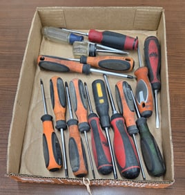 Assortment of Screwdrivers, Torx, Straight Blade Philips