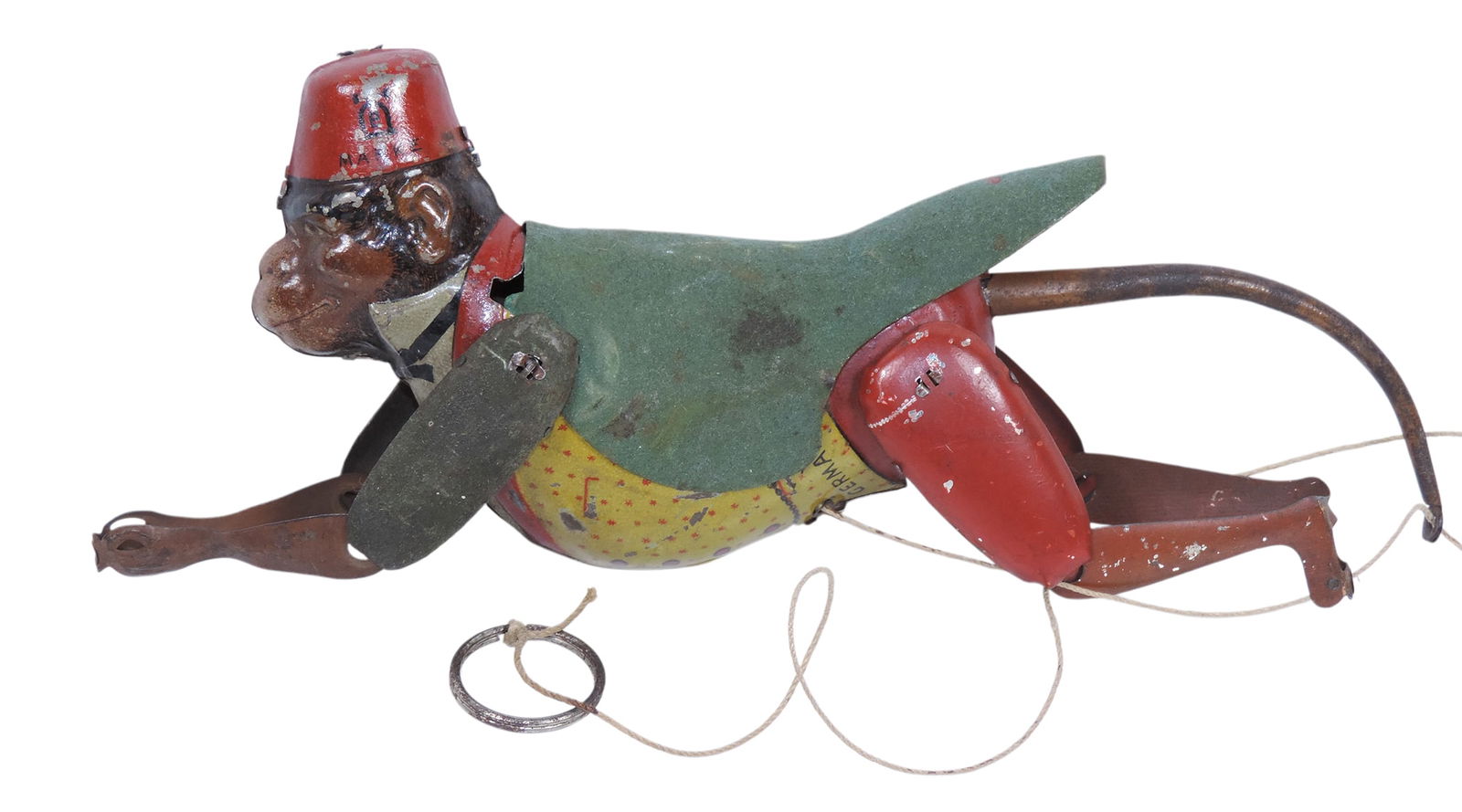 Toy, Lehmann Climbing Monkey, stamped German, Tom 385, P Marke, litho on tin, some paint loss & m... (1 of 1)