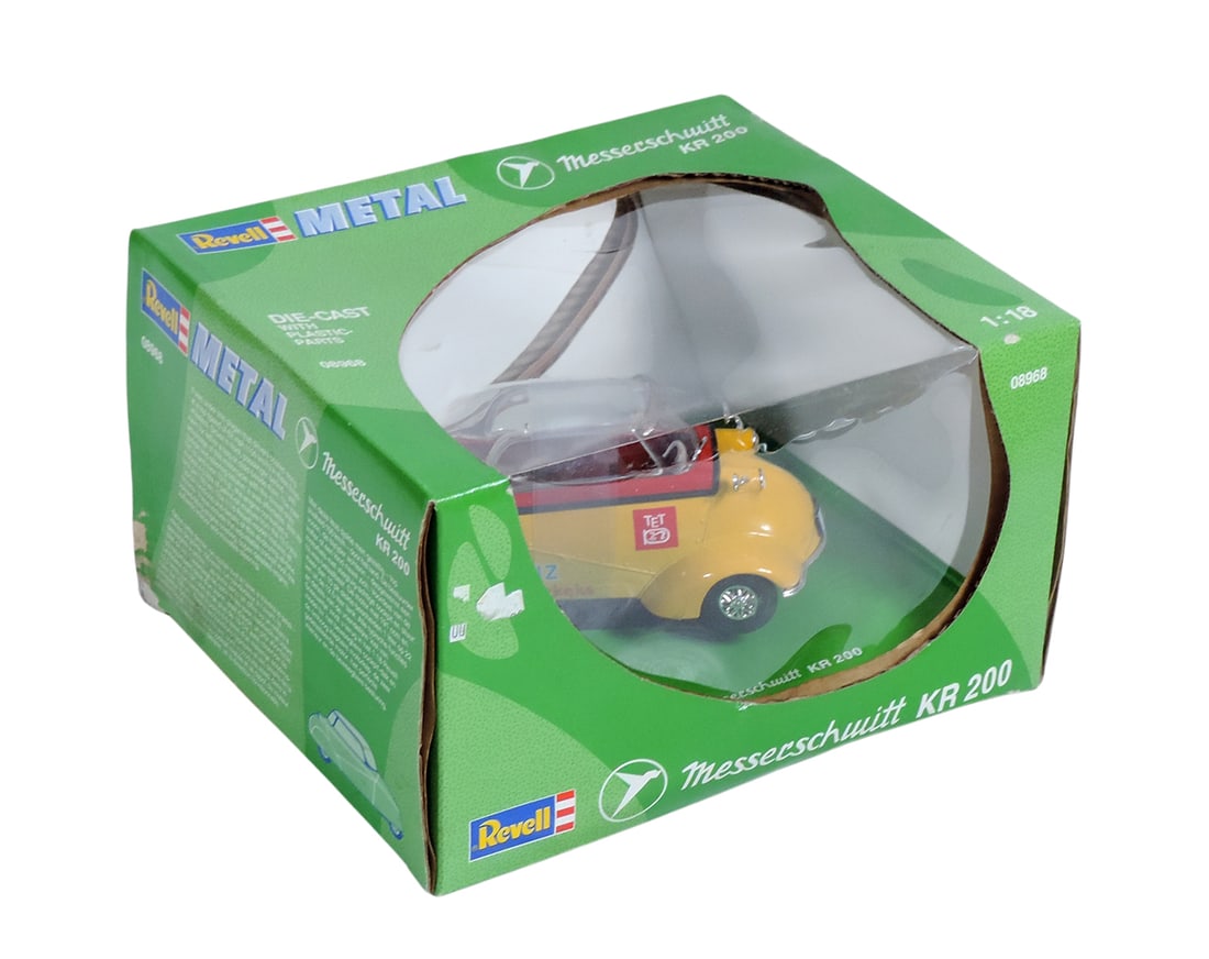 Toy Car, Revell Metal, Messerschmitt KR 200, 08968, Scale 1:18, c.1950's-60's, NIB, H 5 x W 8.25. - 2