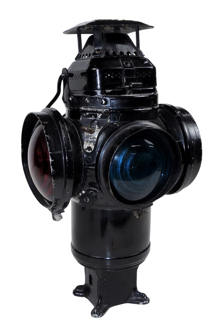 Adlake Railroad Signal Lamp, The Adlake Non-Sweating Lamp Chicago, Mfg by the Adams & Westlake Co...: Adlake Railroad Signal Lamp, The Adlake Non-Sweating Lamp Chicago, Mfg by the Adams & Westlake Co. (Adlake) of Chicago, made w/strength/durability in mind w/heavier steel, large lenses to direct the