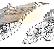 Victorian Heywood-Wakefield Wicker Perambulator/Baby Carriage, wicker (rattan/reed), parasol, tas...: Victorian Heywood-Wakefield Wicker Perambulator/Baby Carriage, wicker (rattan/reed), parasol, tassels, removable padding, carriage mechanisms are seized, wheels roll freely, appears to have 3 broken