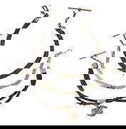 Victorian Hair Watch Chains (3), various hair colors, 2 w/out charms, later 1800's to early 1900's,: Victorian Hair Watch Chains (3), various hair colors, 2 w/out charms, later 1800's to early 1900's, Exc & VG cond, up to L 12.5 in.