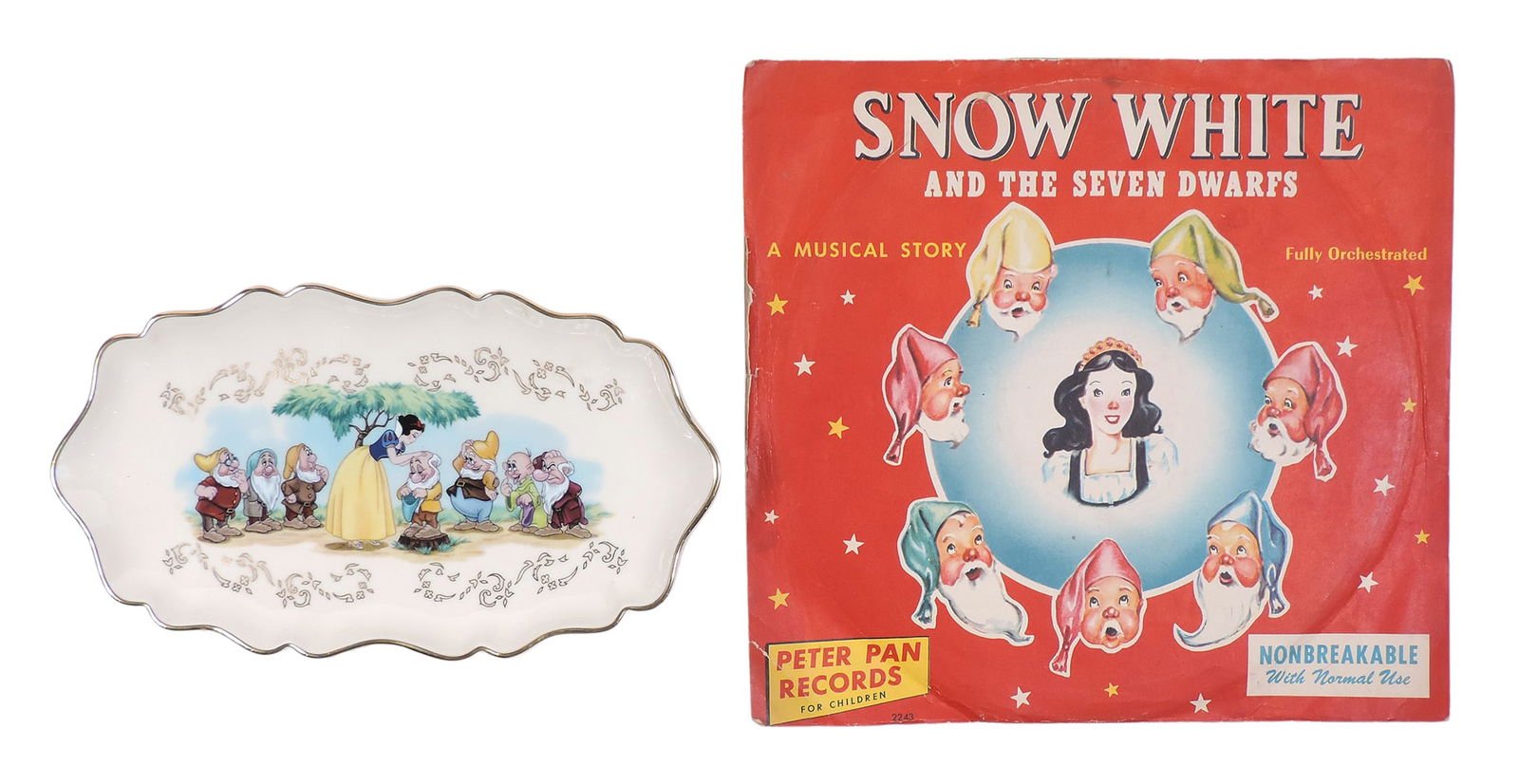 Disney Snow White and The Seven Dwarfs (2), A Musical Story, Fully Orchestrated, Peter Pan Record... (1 of 3)