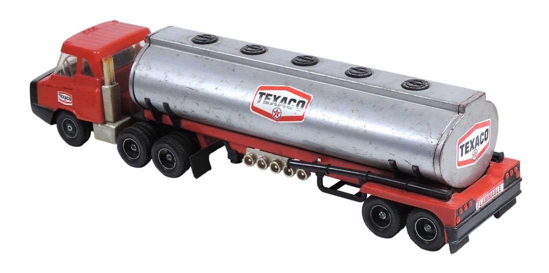 Toy Truck, Texaco Tanker in orig box, plastic/steel, Park Plastics Co., Linden, N J, c.1960-1970s... - 2