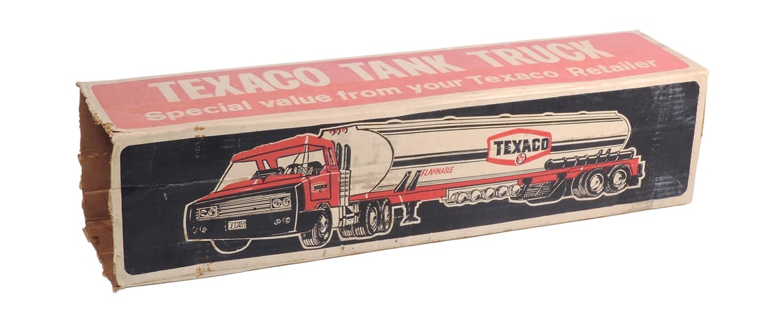 Toy Truck, Texaco Tanker in orig box, plastic/steel, Park Plastics Co., Linden, N J, c.1960-1970s... - 3