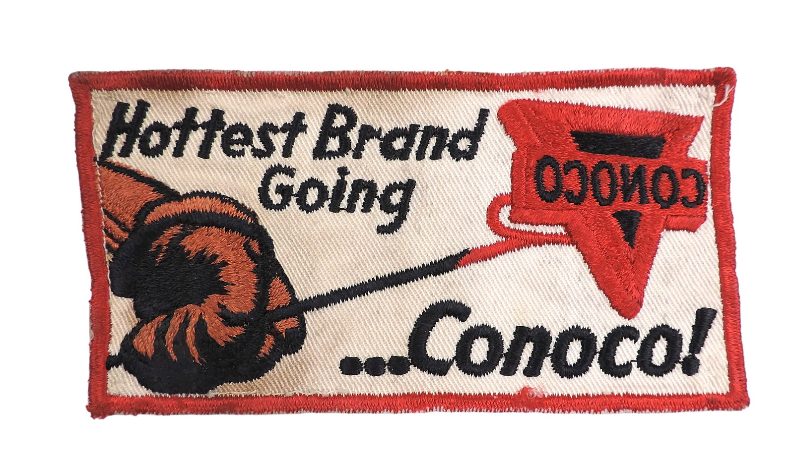 Petroliana Conoco Uniform Patch, Continental Oil Company (Conoco), embroidered, snap-on, c. mid 1... (1 of 1)
