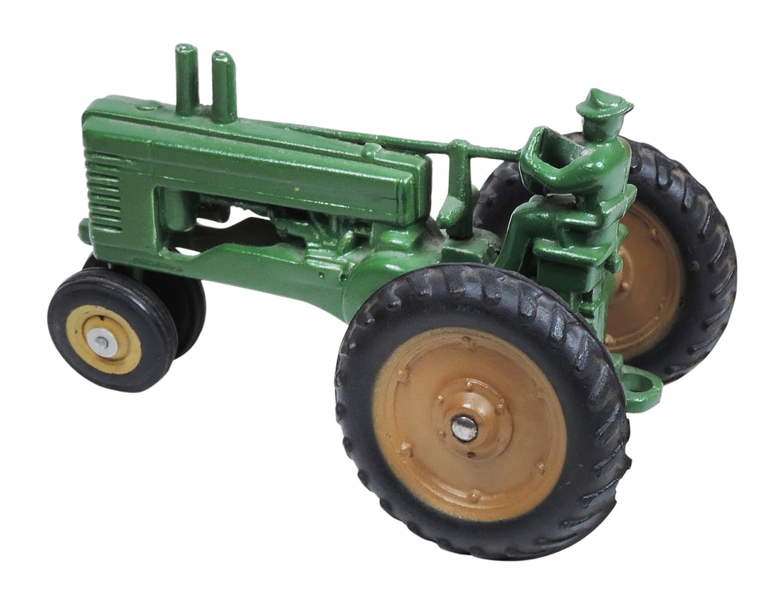 Toy John Deere Tractor, Model A, Made by Arcade, die-cast/hard plastic, embossed (1 of 2)