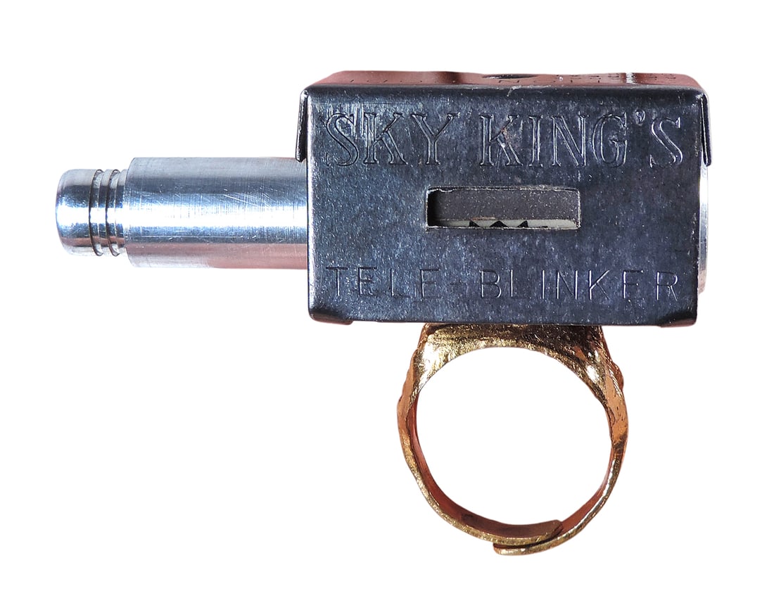 Toy Ring, Rare Sky King's Tele-Blinker Ring, premium by Peter Pan Peanut Butter in the late 1940s - 2