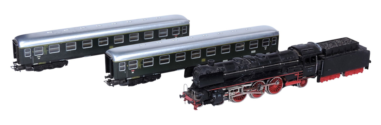 Märklin Toy German Railway Models (3), 4023 Passenger Car/Reisezugwagen (2) & F 800/01097 Steam (1 of 1)