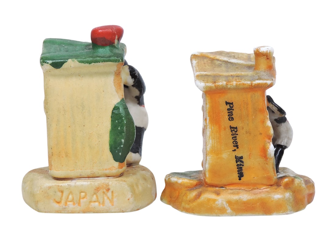 Black Americana Novelties (3),(2) bisque figures-Outhouse 'Next' & boy eating watermellon cha... - 2