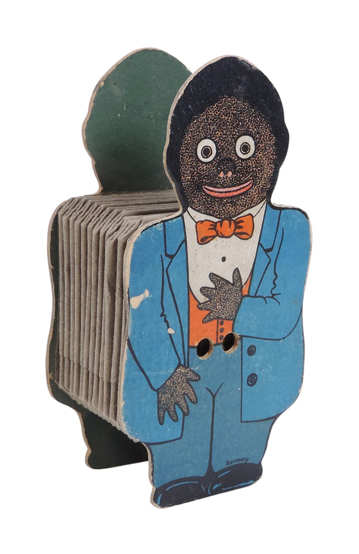 Black Americana, Accordion Novelty Toy, Made in Germany, working mechanisms, paper/cardboard, c.e... - 2