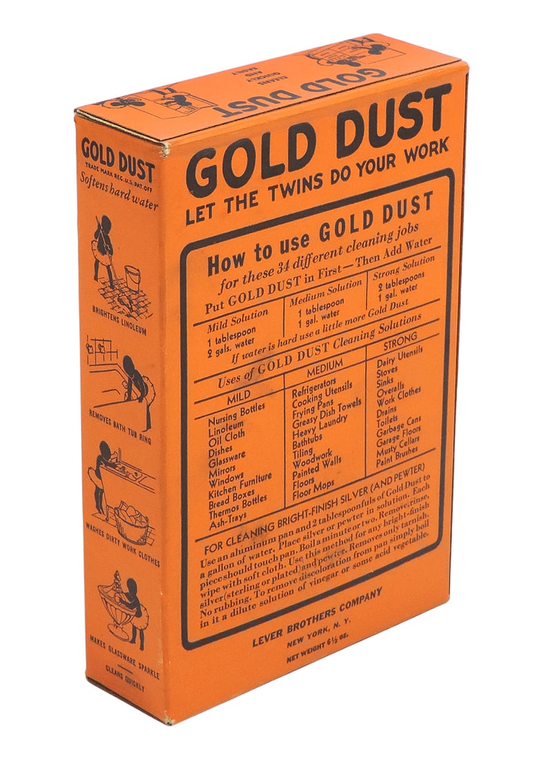Black Americana Gold Dust Washing Powder, features Gold Dust Twins named Goldie & Dusty, Lever Br... - 2