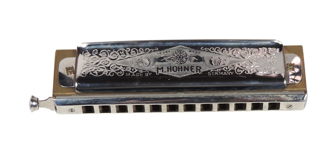 Harmonica, The Super Chromonica, M. Hohner, Made in Germany, metal/wood, c.early 1900s, VG cond, ... - 4