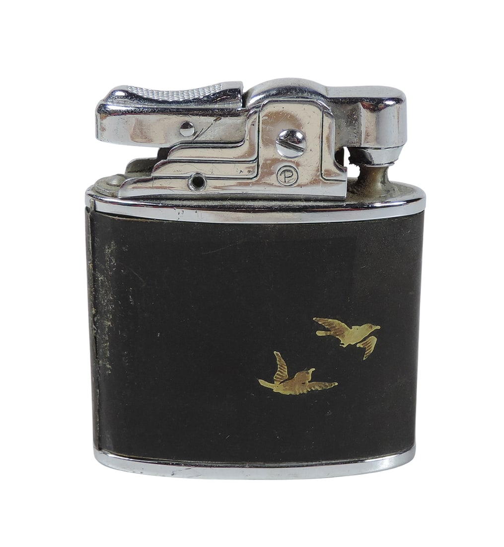 Cigarette Lighter, PENGUIN, embossed Penguin High Quality Lighter No. 18245, wrapped w/gold overlay - 2