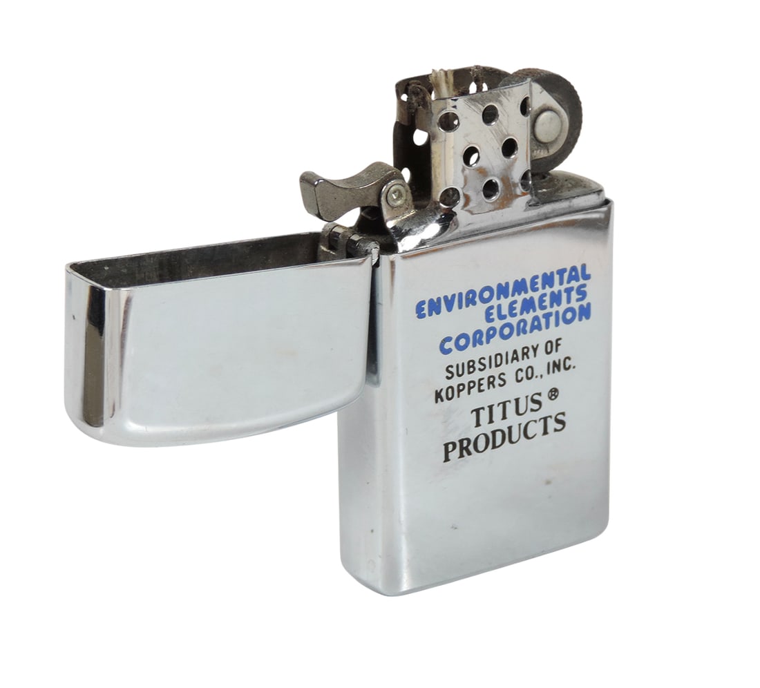 Advertising Cigarette Lighter, Titus Products ZIPPO, Slim Lighter No. 1610 High Polish w/orig box, - 2