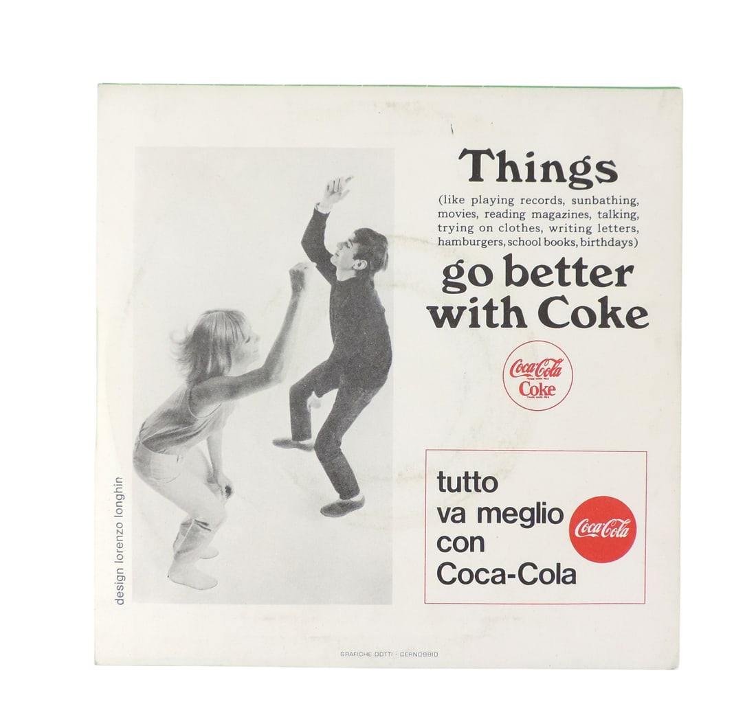 Coca-Cola Promotional Vinyl Record, 45 RPM w/orig paper sleeve featuring Petula Clark & The Everl... - 2