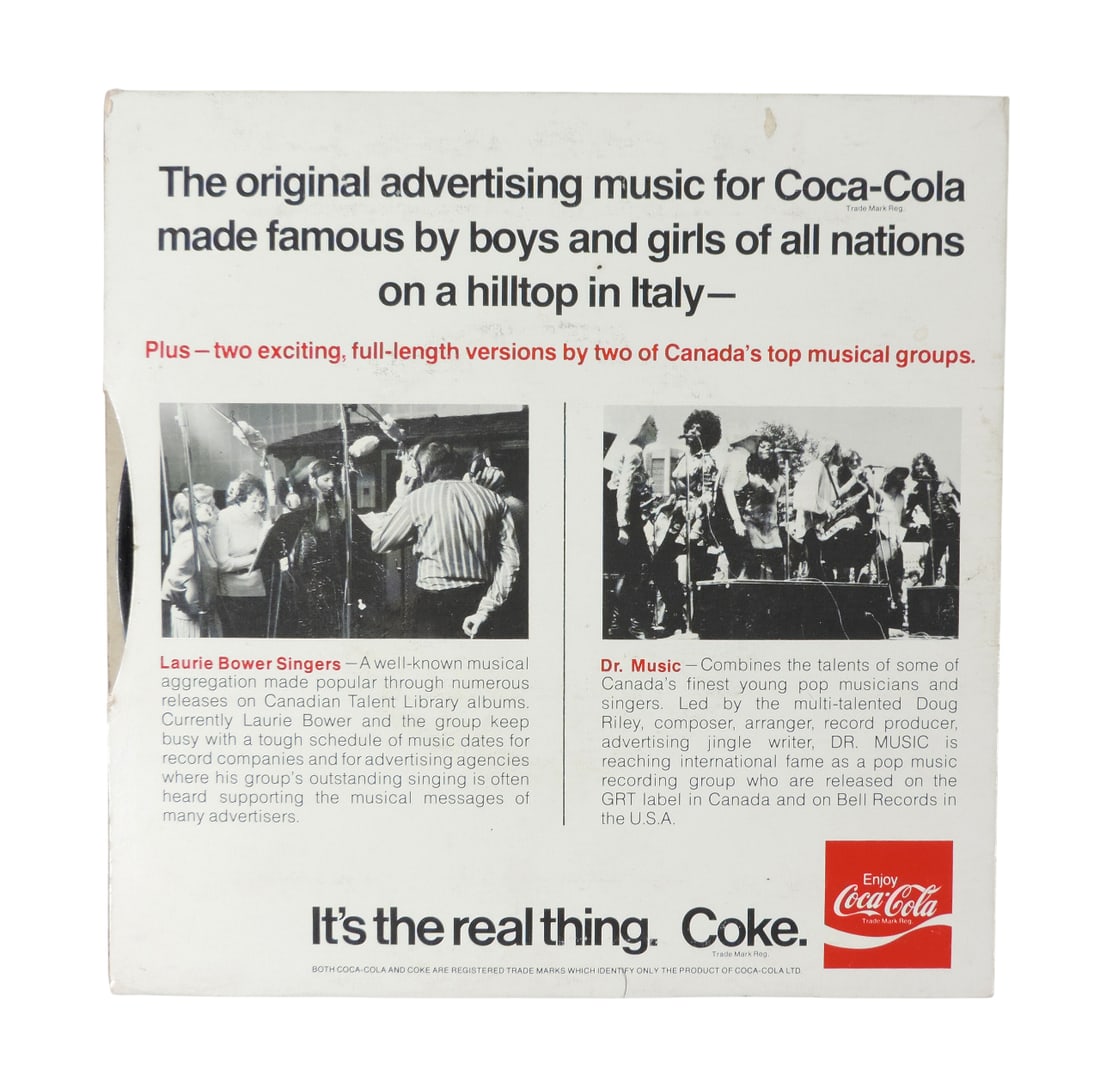 Coca-Cola Promotional Vinyl Record, 45 RPM w/orig paper sleeve from 1972 featuring the Laurie Bower - 3