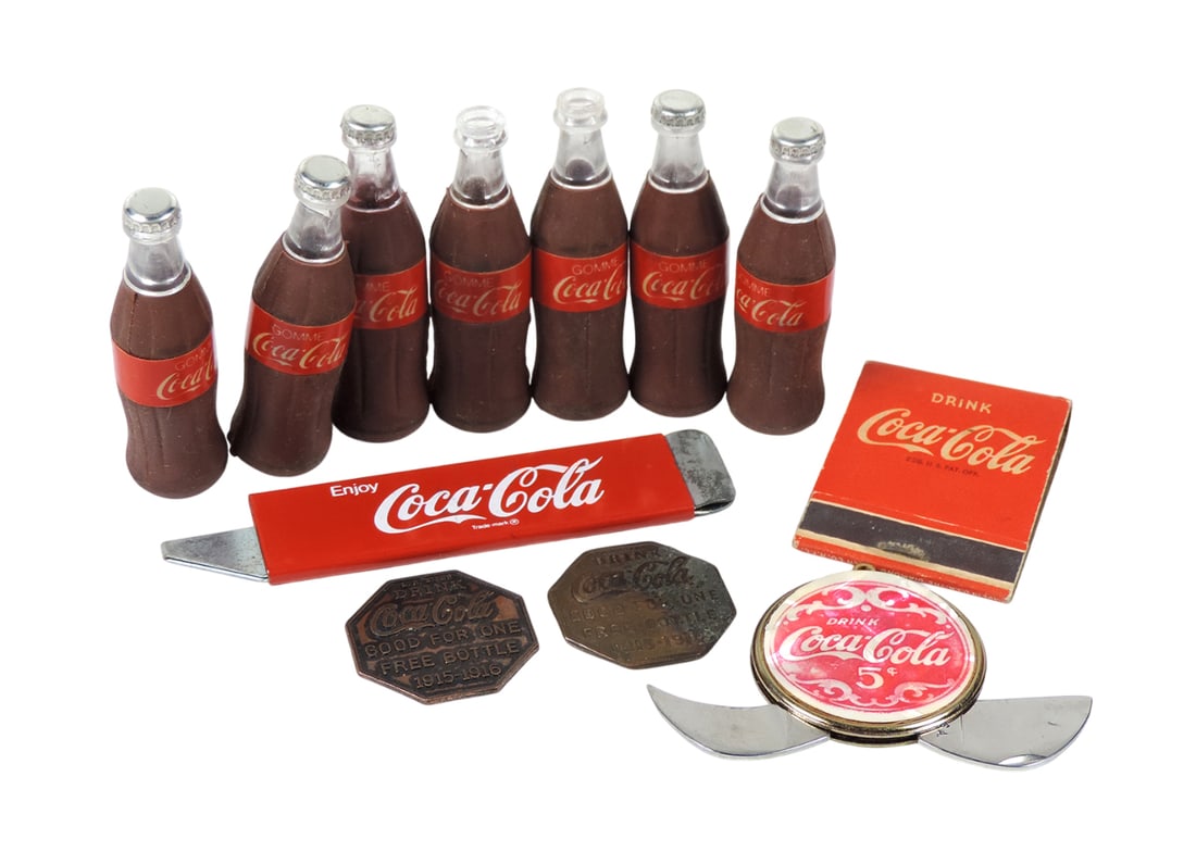 Coca-Cola Advertising Items (12), Coca-Cola Miniature Rubber Bottles (7), Coca-Cola Promotional T... (1 of 4)