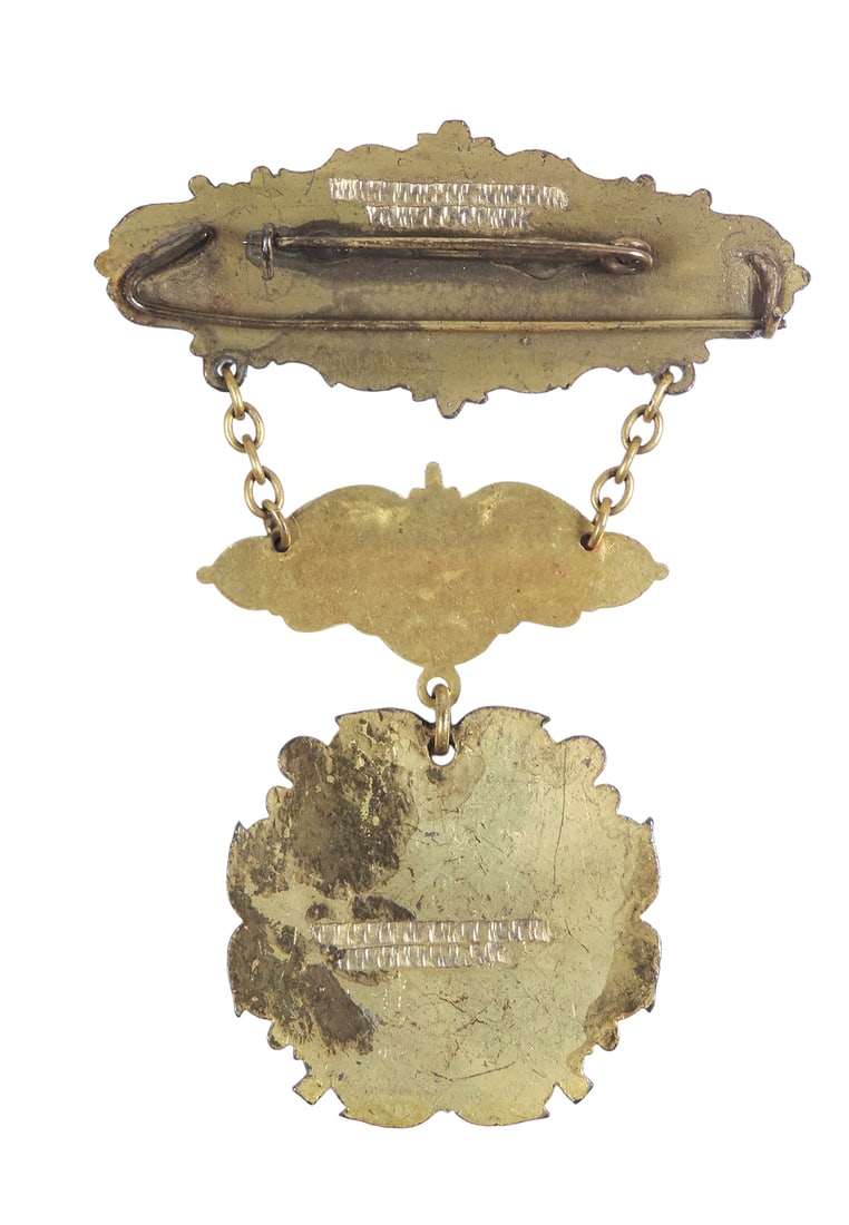 Fraternal I.O.O.F. (Independent Order of Odd Fellows), Past Grand Badge, FLT, metal/celluloid, c.... - 2