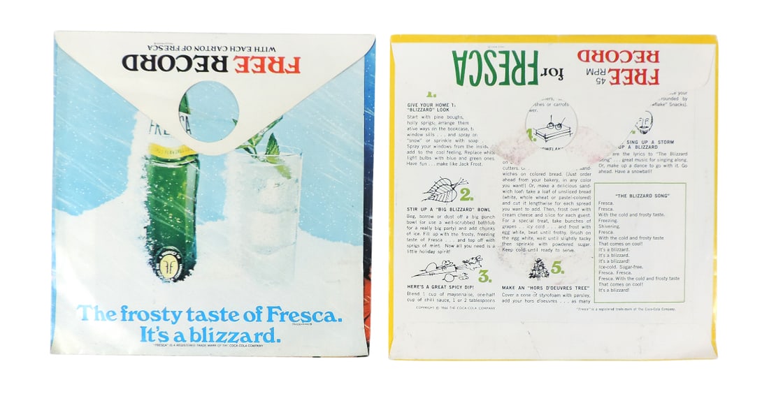 Fresca Promotional Vinyl Records (2), 45 RPM w/orig paper sleeve featuring Trini Lopez Sings His ... - 2