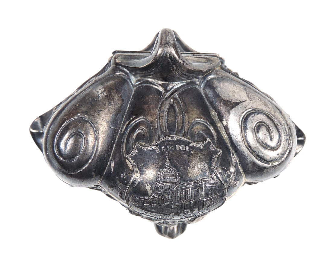 Washington, DC United States Capital Dresser Box, Art Nouveau style. silver-plated cast metal w/h... (1 of 5)